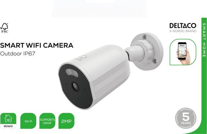Produktbild Deltaco Smart Home Kamera SH-IPC17 Outdoor IP67 (1920 x 1080 Pixels)