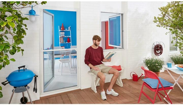 Actual product image tesa Insect screen Alu COMFORT for doors, XL insect screen (120 x 240 cm)
