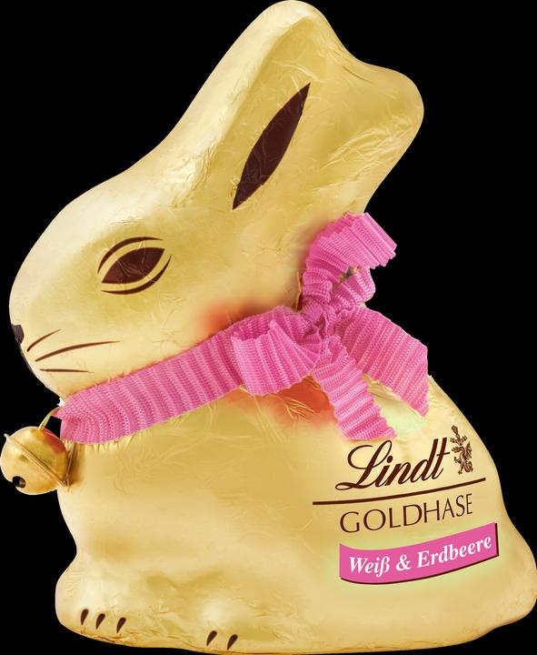 Actual product image Lindt Gold Bunny White & Strawberry (104 g)
