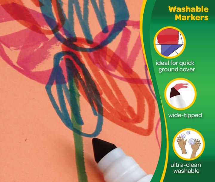 Actual product image Crayola Ultra Clean felt tip pens with cone tip (Multinational, 8 x)