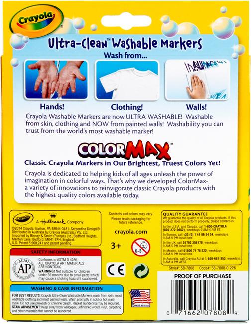 Actual product image Crayola Ultra Clean felt tip pens with cone tip (Multinational, 8 x)