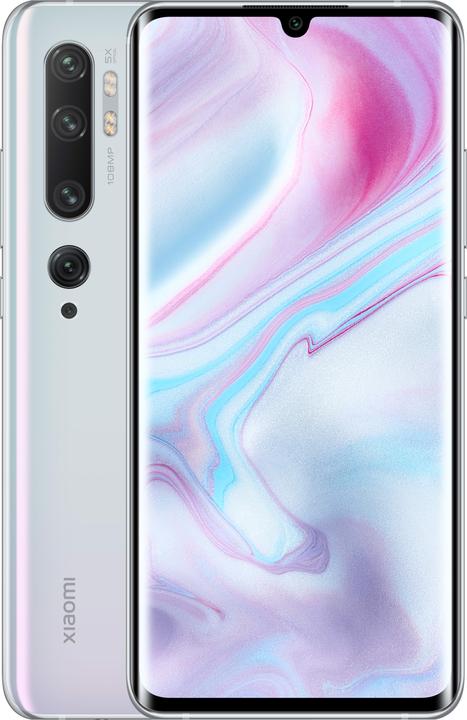 Xiaomi Mi Note 10 (128 GB, Glacier White, 6.47", Dual SIM, 108 Mpx, 4G)