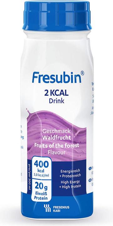 Produktbild Fresubin 2 kcal Drink Waldfrucht, 4 x 200 ml (4 Stück, Flüssigkeit, 984 g)