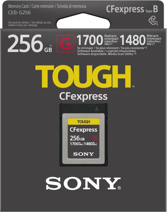 Immagine prodotto Sony CFexpress Tough (256 GB, CFexpress tipo B)