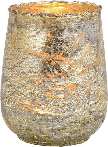 G. Wurm Windlicht aus Glas Champagner (B/H/T) 10x12x10cm (10 x 12 x 10 cm)