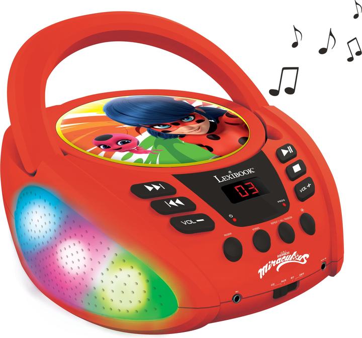 Actual product image Lexibook Miraculous Bluetooth CD Player with Light Effects