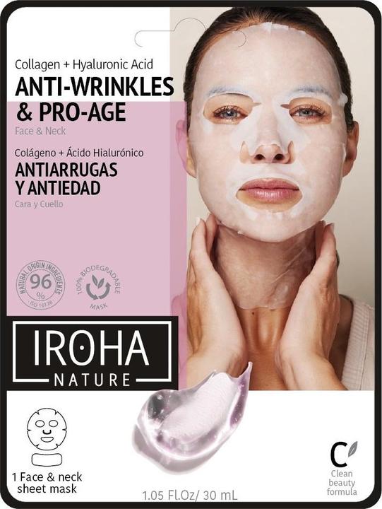 Actual product image Iroha Nature Nature - Cotton Face & Neck Mask Anti-Age (30 ml)