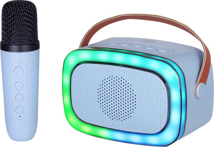 Image du produit Trevi Xr 8a01 Miniparty Karaoke Speaker + Bluetooth Blue (Fonctionnement sur batterie)