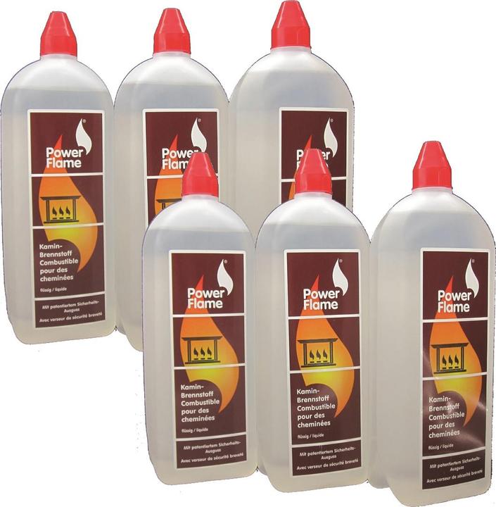 Actual product image Powerflame Bio-ethanol fireplace fuel, 5 x 1000ml