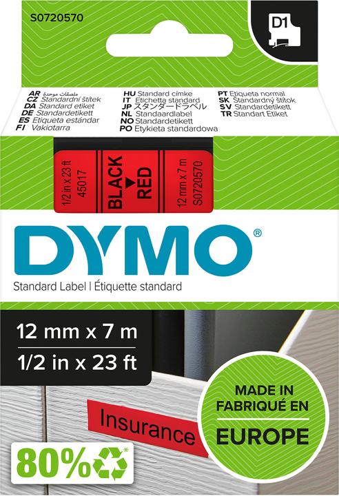 Produktbild Dymo S0720570 (1.20 cm, Rot)
