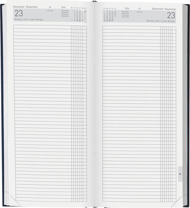 Valori nutrizionali e ingredienti Biella Agende business, formato lungo, Tower (13,5 x 31,5 cm, Tedesco, Francese, Italiano, Inglese)
