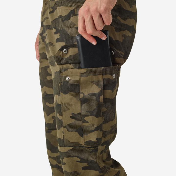 Produktbild Solognac Jagdhose Steppe 500 Cargo strapazierfähig Camouflage braun (M)