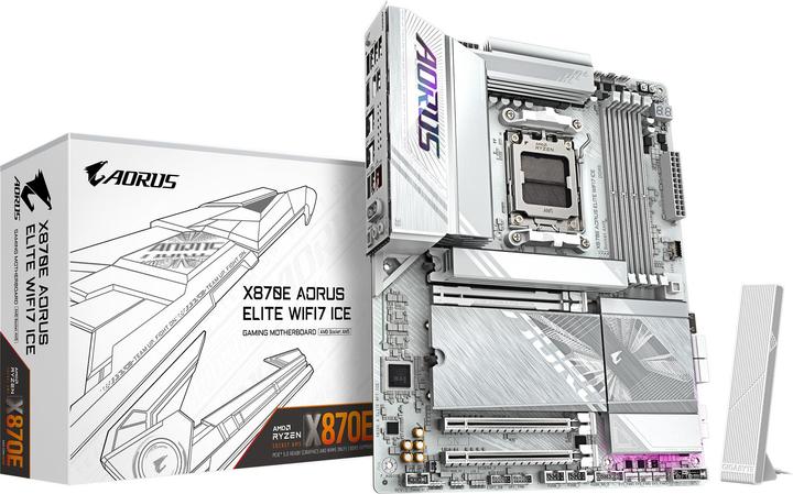 Produktbild Gigabyte X870E AORUS Elite WIFI7 ICE (AM5, AMD X870E, ATX)