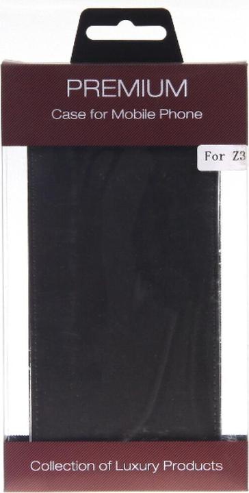 Actual product image OEM Slim Leather Flip Case for Sony Z3 - Black (Sony Xperia Z3, Sony Xperia Z3 Dual, Sony Xperia Z3v)