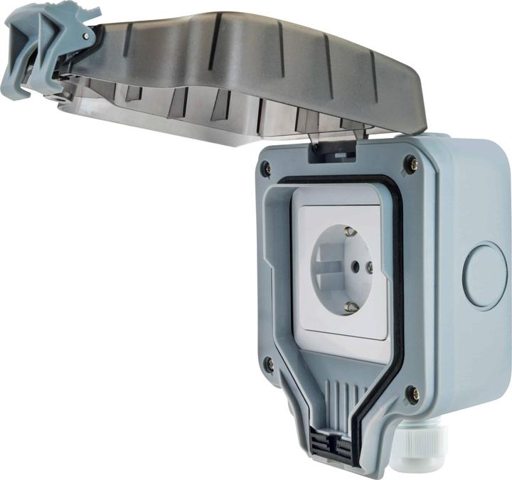 Productafbeelding Schwaiger Buitencontactdoos IP66 1-voudige Schuko inbouwcontactdoos