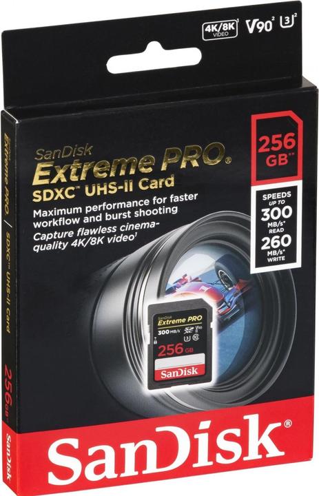 Immagine prodotto SanDisk Extreme Pro (256 GB, SDXC, U3, UHS-II)