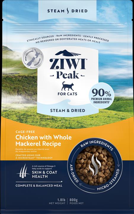 Image du produit Magni Ziwipeak - Steam & dried chicken, cat 800 gr. - (zp076) (Adulte, 1 pcs, 800 g)