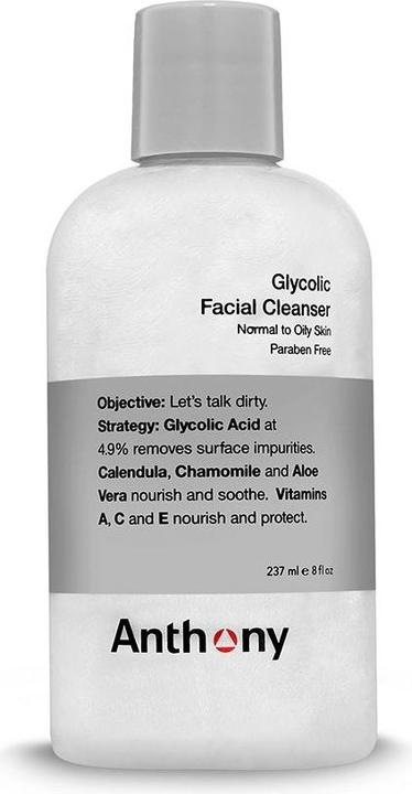 Image du produit Anthony Nettoyant Glycolique pour le Visage (Chiffons de nettoyage, 237 ml)