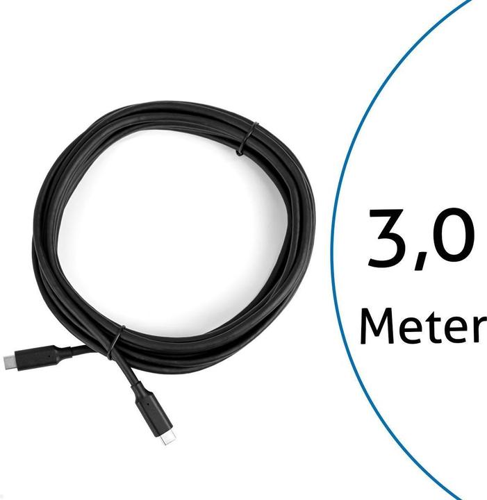 Produktbild TecLines TUC013B USB-C 3.0 Kabel 3m Länge, schwarz (3 m)