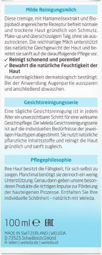 Actual product image Weleda Milde Reinigungsmilch (Cleansing lotion, 100 ml)