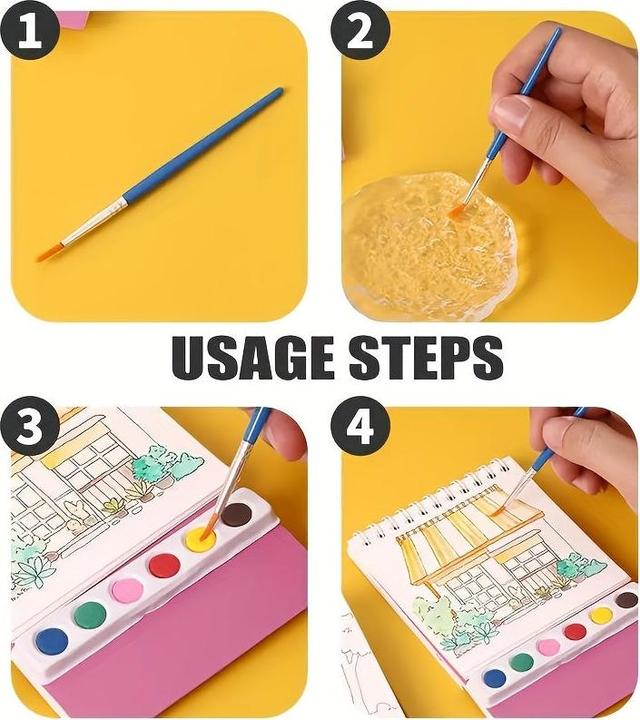 Produktbild Activity Board Artist'S Favorite 20 tragbare Aquarellmalerei-Set, einschliesslich 6 ungiftige Farben und 1 Stift