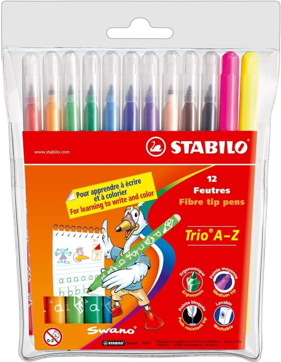 Image du produit STABILO Feutres de coloriage Trio A-z (Multicolore, 12 x)