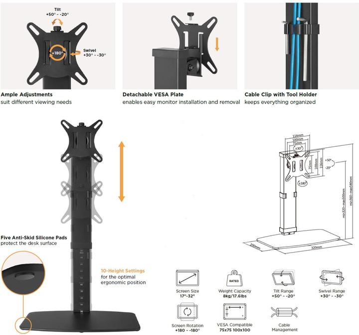 Image du produit equip Support de table (Tables, 32")