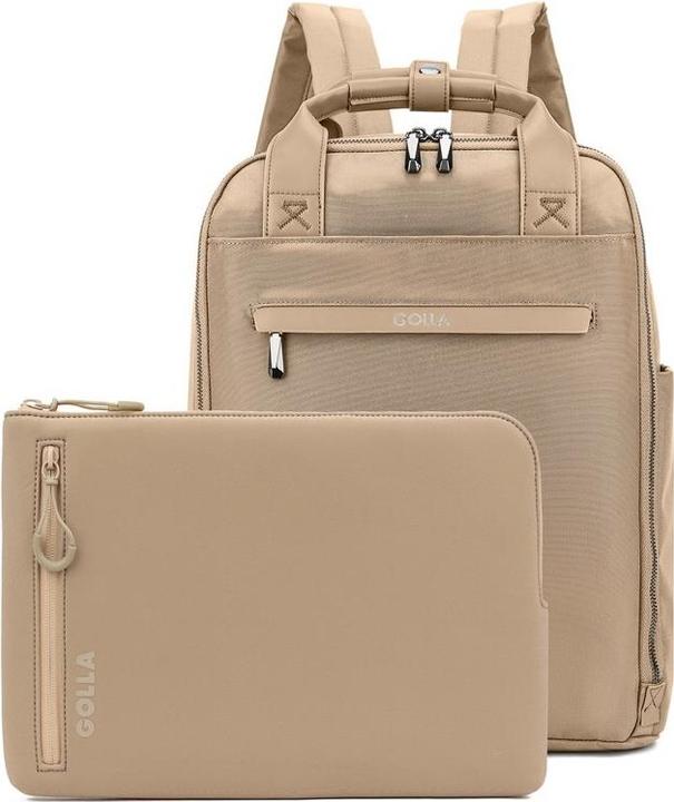 Golla Set aus Rucksack und Laptop-Sleeve 15 Zoll, Coffee