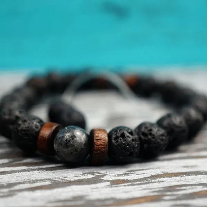Immagine prodotto Cbx Bracciale elastico con perline Lava Rock