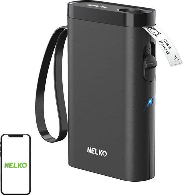 Actual product image Nelko P21 thermal label printer (black) (203 dpi)