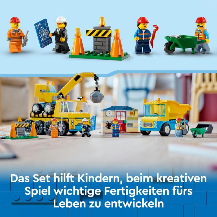 Actual product image LEGO Construction vehicles and crane with wrecking ball (60391, LEGO City)