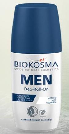 Actual product image Biokosma Men Deo Roll on 60ml (Roll-on, 60 ml)
