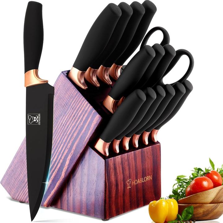 Hoablorn 15-teiliges Messerblock Set CKF-10