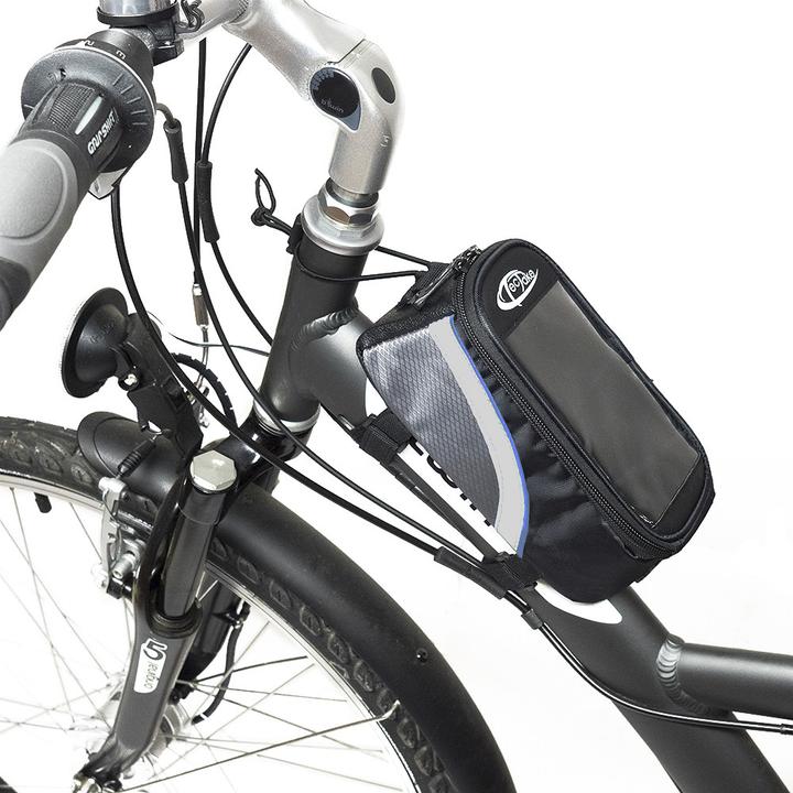 Produktbild tectake Fahrradtasche mit Rahmen-Befestigung für Smartphones (2.10 l, Rahmentasche)