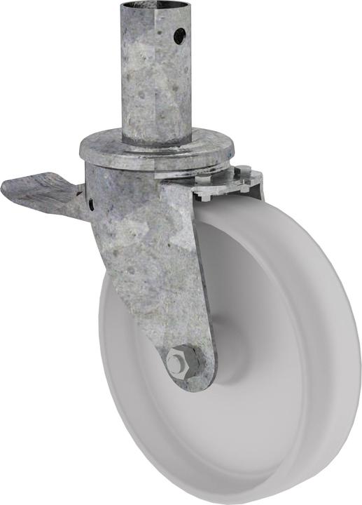 Munk Swivel castor ø 200 mm with parking brake and pin (32 cm)