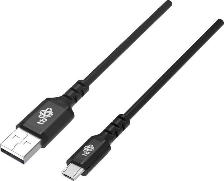 Image du produit Câble USB-Micro USB 1m silikonowy czarny Quick Charge (1 m, USB 3.2 Gen 1)