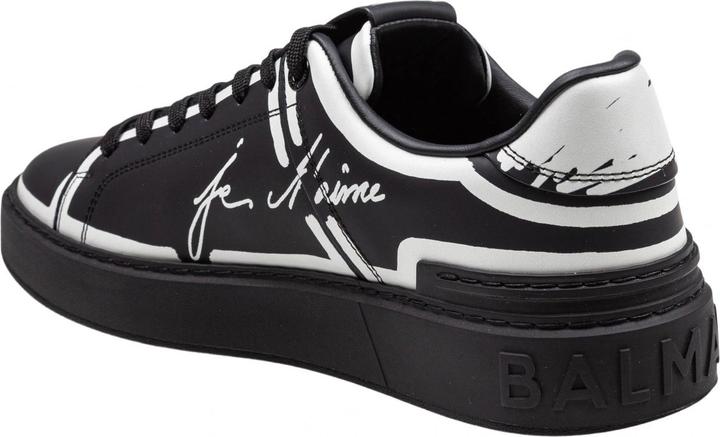 Immagine prodotto Balmain b-court sneakers in leather with "je taime" print color black (40)