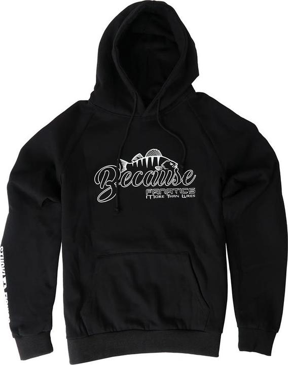 Stucki Fishing Hoodie Because Fanatics, Schwarz