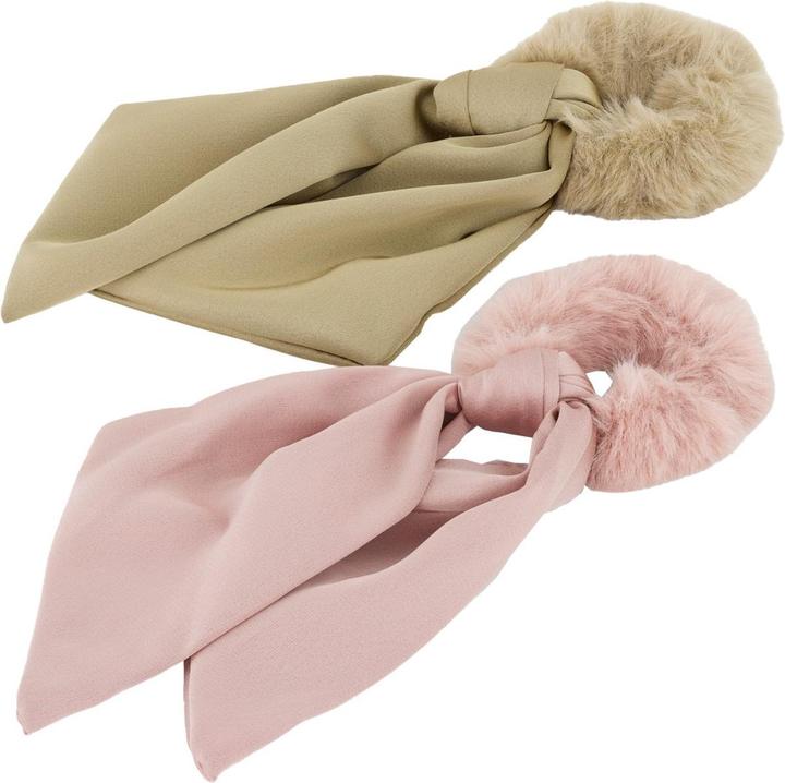 Produktbild Trisa Hair - Fake Fur Scrunchie, rose beige (Haargummi)