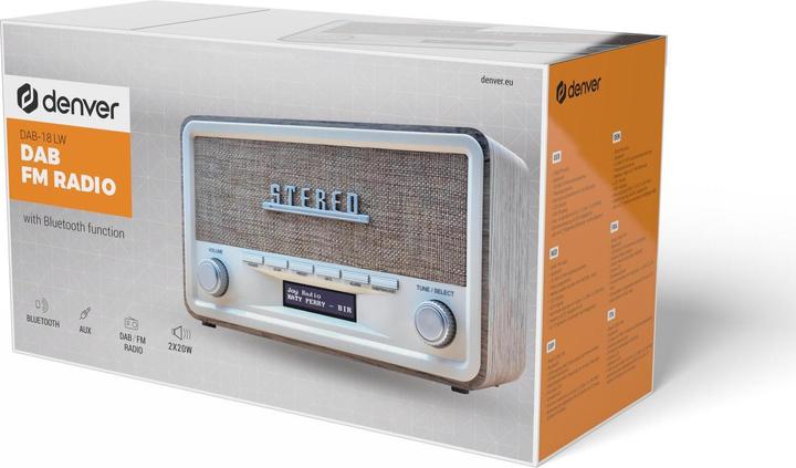 Image du produit Denver DAB-18LW (FM, DAB, Bluetooth)