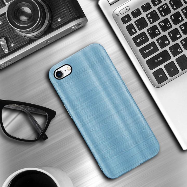 Produktbild Cadorabo Hülle für Apple iPhone 7 / 7S / 8 / SE 2020 im TPU Brushed Kameraschutz LM160 Style (Apple iPhone 7, Apple iPhone SE (2nd Gen))