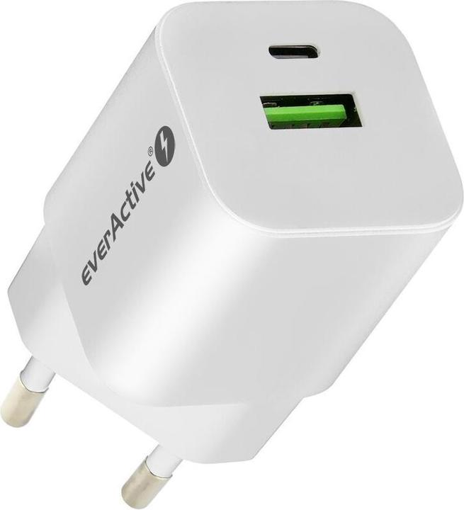 Everactive USB/USB-C charger QC3.0 30W GaN technology White (30 W)