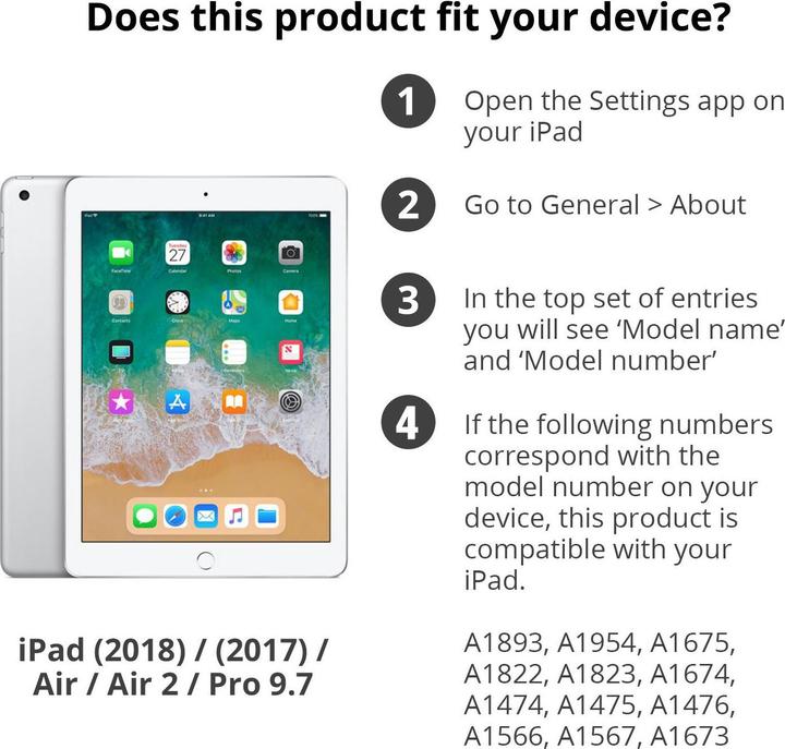 Actual product image Merkloos Keyboard Bookcase QWERTY iPad (2018) / (2017) / Air (2) / Pro 9.7 (Eng. Int.)