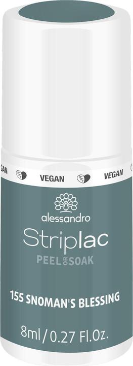 Alessandro Striplac Peel or Soak - Snowman's Blessing (Blau, Grau, Petrol, Abziehbarer Nagellack)