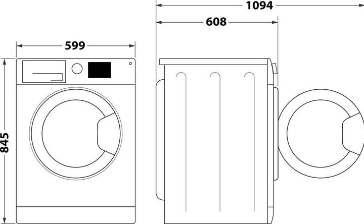Image du produit Whirlpool W6X W845WB EE (8 kg, Gauche)