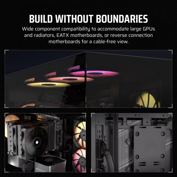 Productafbeelding Corsair Kast 3500X Midi TG zwart BTF & P.Zero (E-ATX, ATX, Mini-ITX, mATX)