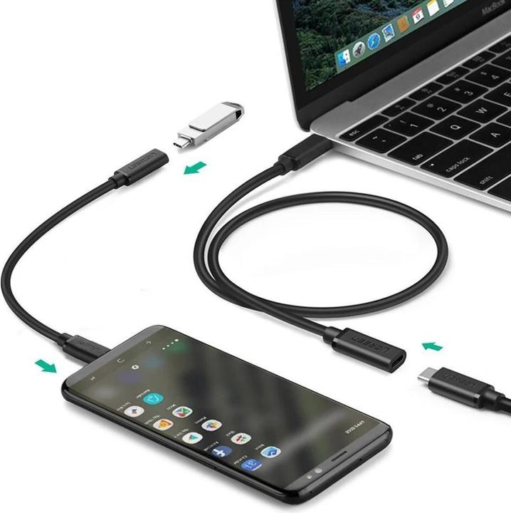 Actual product image Ugreen USB C – USB-C (0.50 m, USB 3.2 Gen 1, 60 W)