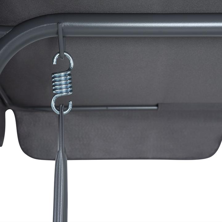 Actual product image Beliani Hollywood Swing Sun Canopy Dark Grey CHAPLIN
