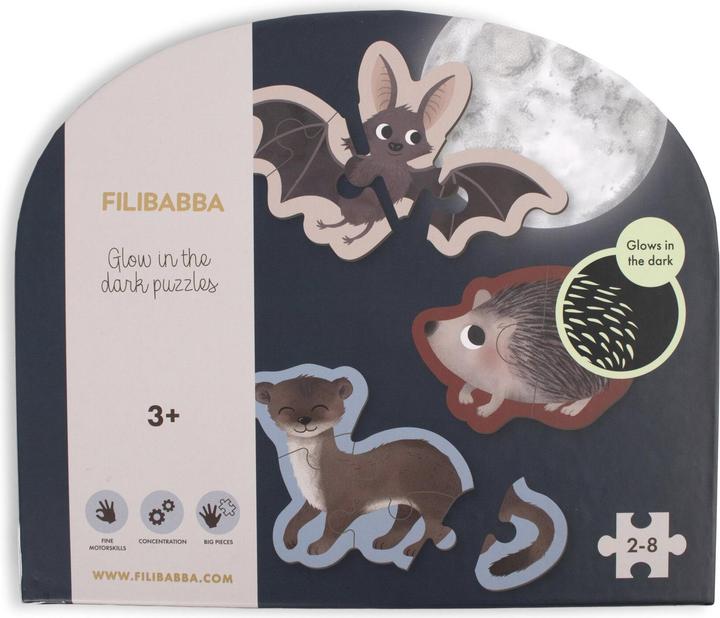 Filibabba Leuchtpuzzle - Forest friends (8 Teile)