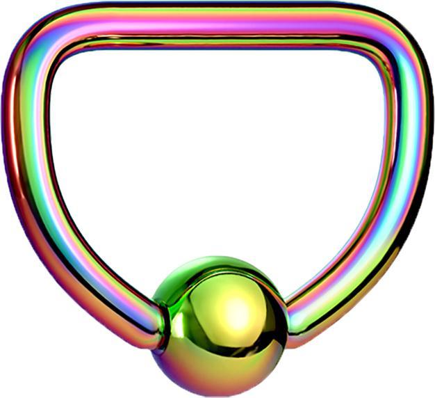 Star Piercing Micro Ball Closure Ring farbig D (Chirurgenstahl 316L, ohne Messing)